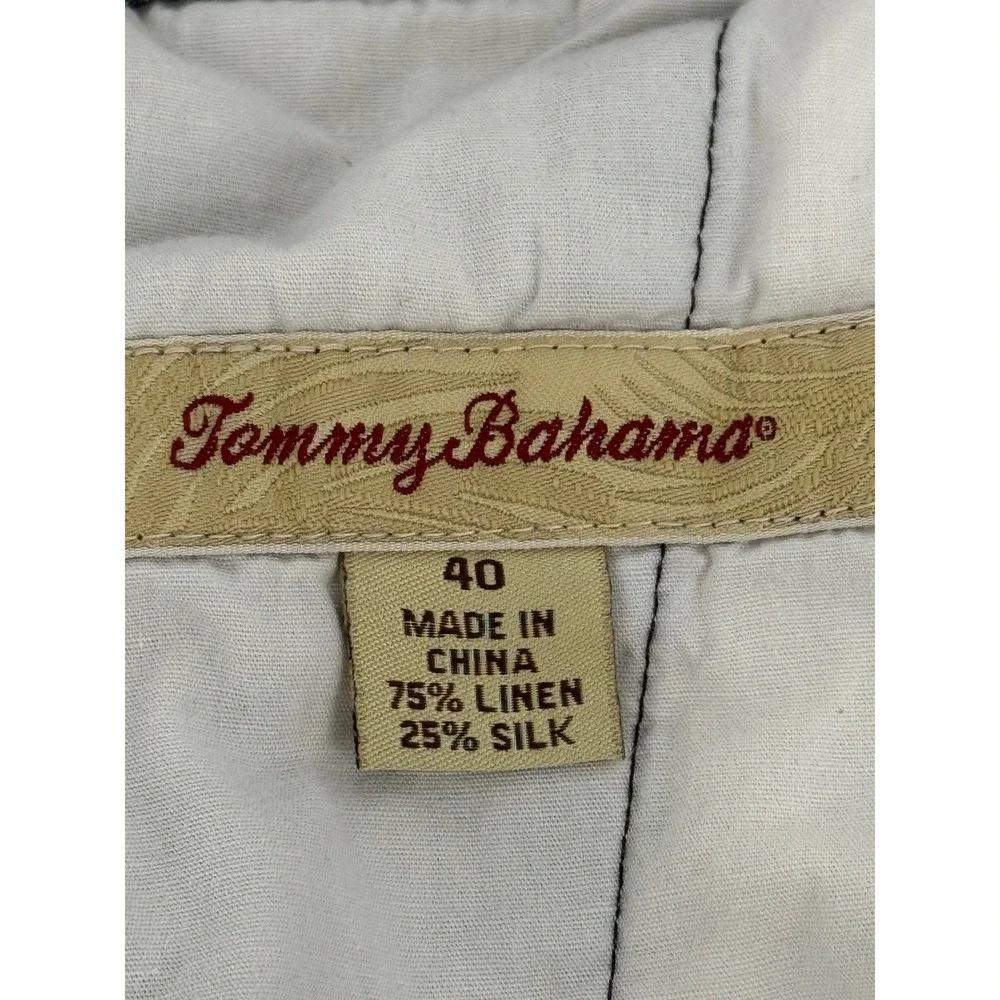 Tommy Bahama Plaid Linen Silk Blend‎ Mens 40 Shorts Blue Beige Tan Casual